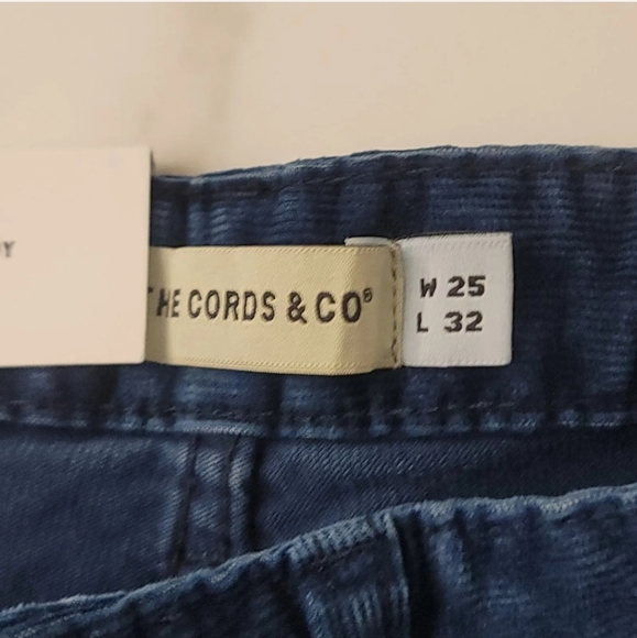 The Cords & Co "Hey" Corduroy Low Rise Skinny Pants 25 x 32 Raw Indigo - Picture 6 of 11